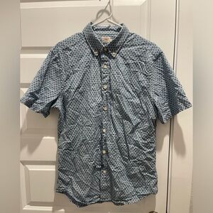 Faherty Shirt Mens Blue Short Sleeves Breeze playa Button Up L